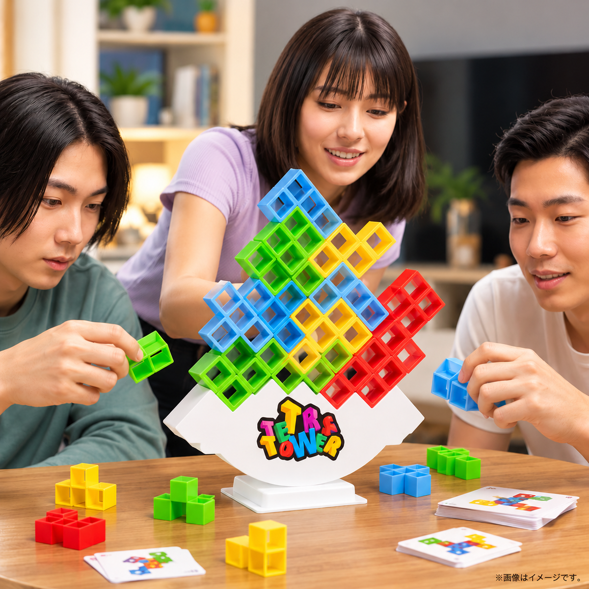 Tetris Tower™ 64 家族で夢中になるバランス積み木ゲーム – 集中力・器用さ・笑顔が育つ！