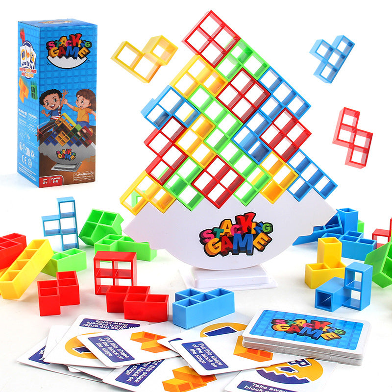 Tetris Tower™ 64 家族で夢中になるバランス積み木ゲーム – 集中力・器用さ・笑顔が育つ！
