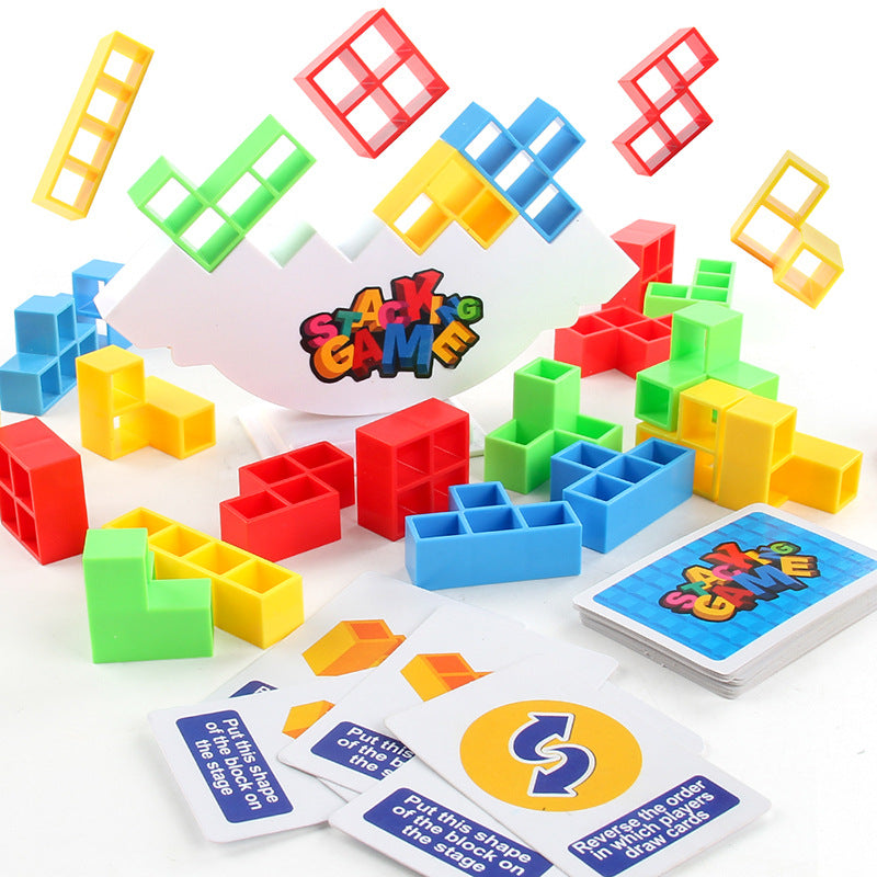 Tetris Tower™ 64 家族で夢中になるバランス積み木ゲーム – 集中力・器用さ・笑顔が育つ！