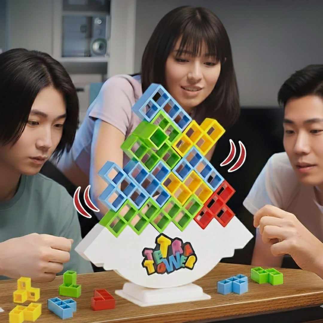 Tetris Tower™ 64 家族で夢中になるバランス積み木ゲーム – 集中力・器用さ・笑顔が育つ！